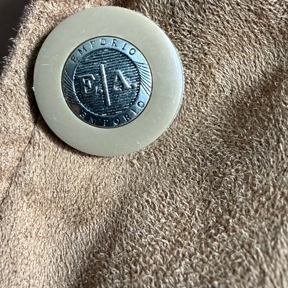 Emporio Armani Brown Suede Trench Coat - Picture 4 of 9